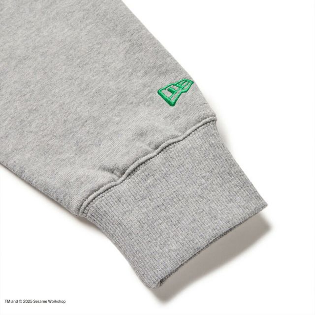 ニューエラ トレーナー 裏毛 NEWERA SW CN SESAME BASEBALL セサミストリート スウェット クルーネック 14682872 Baseball グレー エルモ クッキーモンスター ビッグバード コラボ 11oz コットン ユニセックス (250904)
