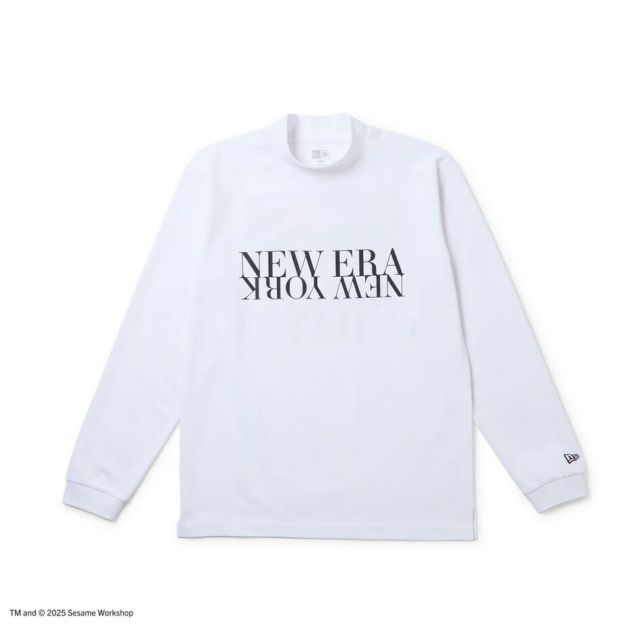 ニューエラ ロンt メンズ NEWERA GF LS HC PF TEE SESAME NENY 長袖 ミッドネック パフォーマンス Tシャツ SESAME STREET セサミストリート Golf is Good / SUNNY DAY クールエラ 吸汗速乾 UVカット ゴルフウェア メール便 (250904)