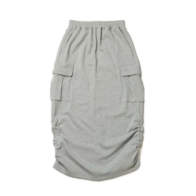 ニューエラ スカート レディース NEWERA WS SWEAT CARGO SKIRT ウィメンズ スウェット カーゴスカート 14674696 14674695 ブラック グレー ドローコード付き スウェット生地 ミディ丈 スポーティ ロングスカート レディース (250904)