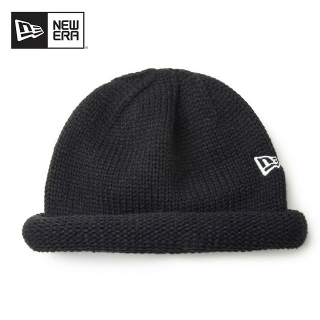 ニューエラロールニット Roll Knit ブラック 14312098 浅めシルエット 90sスケータースタイル ユニセックス ニットキャップ NEWERA ROLL KNIT (251020)