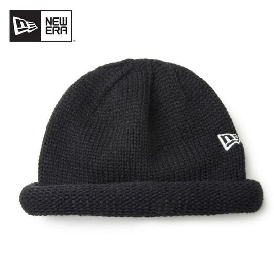 ニューエラロールニット Roll Knit ブラック 14312098 浅めシルエット 90sスケータースタイル ユニセックス ニットキャップ NEWERA ROLL KNIT (251020)
