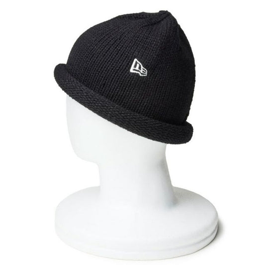 ニューエラロールニット Roll Knit ブラック 14312098 浅めシルエット 90sスケータースタイル ユニセックス ニットキャップ NEWERA ROLL KNIT (251020)