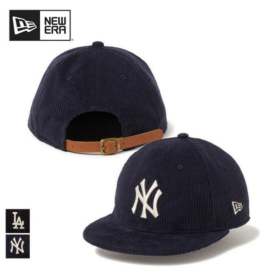 ニューエラ キャップ コーデュロイ NEWERA RC950LS MLB 8W CORD NEYYAN RC 9FIFTY ロサンゼルスドジャース ニューヨークヤンキース ブラック ネイビー レザーストラップ 9FIFTY メンズ レディース 秋冬14667634 14667635 (251011)
