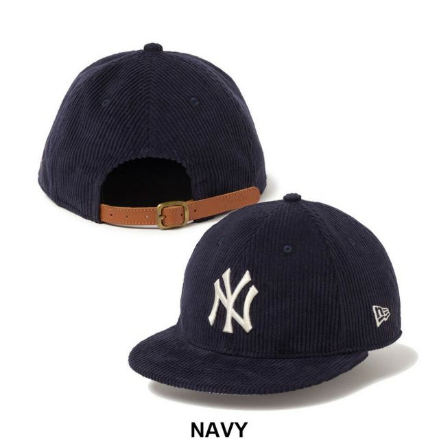 ニューエラ キャップ コーデュロイ NEWERA RC950LS MLB 8W CORD NEYYAN RC 9FIFTY ロサンゼルスドジャース ニューヨークヤンキース ブラック ネイビー レザーストラップ 9FIFTY メンズ レディース 秋冬14667634 14667635 (251011)
