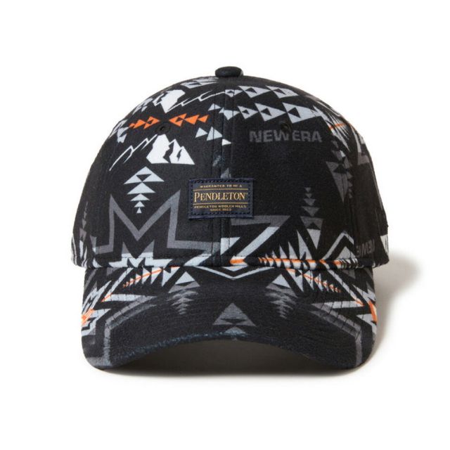 ニューエラ 9TWENTY ペンドルトン コラボ フリースキャップ ブラック 温かみペンドルトン柄 抗菌MICROERA サイズ調整可 ユニセックス NEWERA OD 920 PENDLETON 暖かい 特別コラボ (251020)