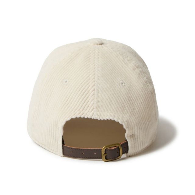 ニューエラ 9TWENTY レザーストラップ コーデュロイ キャップ 太畝 8ウェル 秋冬 ベーシック アイボリー ユニセックス New Era Corduroy Leather Strap 9TWENTY Cap 14667975 NEWERA 920LS 8W CORDUROY (251020)