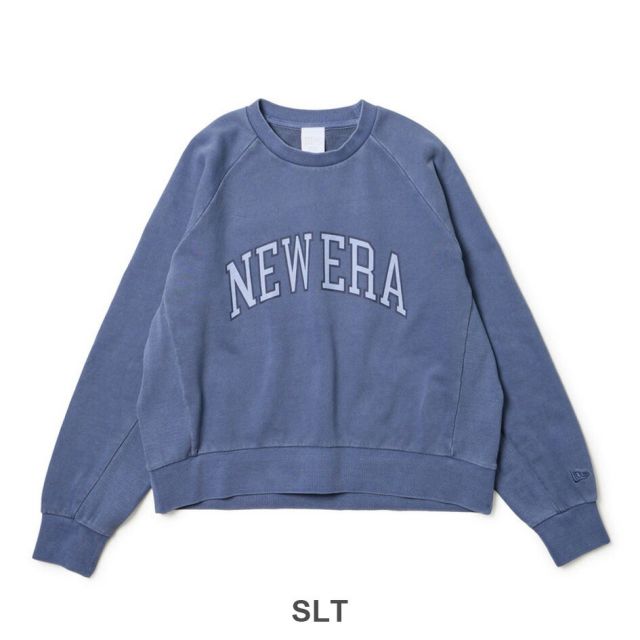 ニューエラ トレーナー レディース NEWERA WS SWEAT CREW NECK GARMENT DYE 14674712 Women's オーバーサイズド クルーネック スウェット 裏毛 ガーメントダイ チャコールグレー(251011)