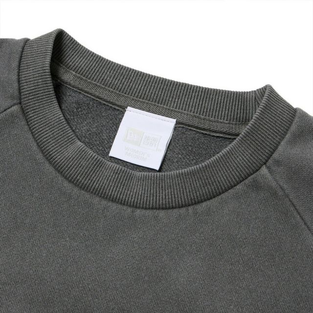 ニューエラ トレーナー レディース NEWERA WS SWEAT CREW NECK GARMENT DYE 14674712 Women's オーバーサイズド クルーネック スウェット 裏毛 ガーメントダイ チャコールグレー(251011)