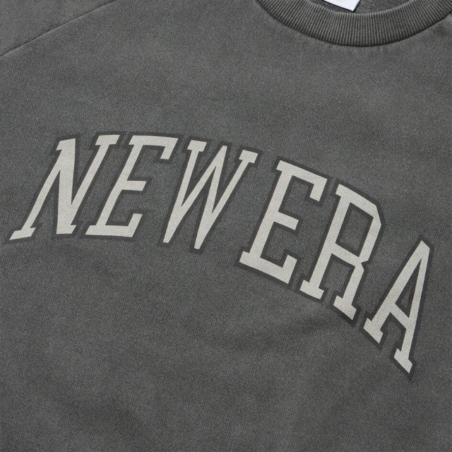 ニューエラ トレーナー レディース NEWERA WS SWEAT CREW NECK GARMENT DYE 14674712 Women's オーバーサイズド クルーネック スウェット 裏毛 ガーメントダイ チャコールグレー(251011)