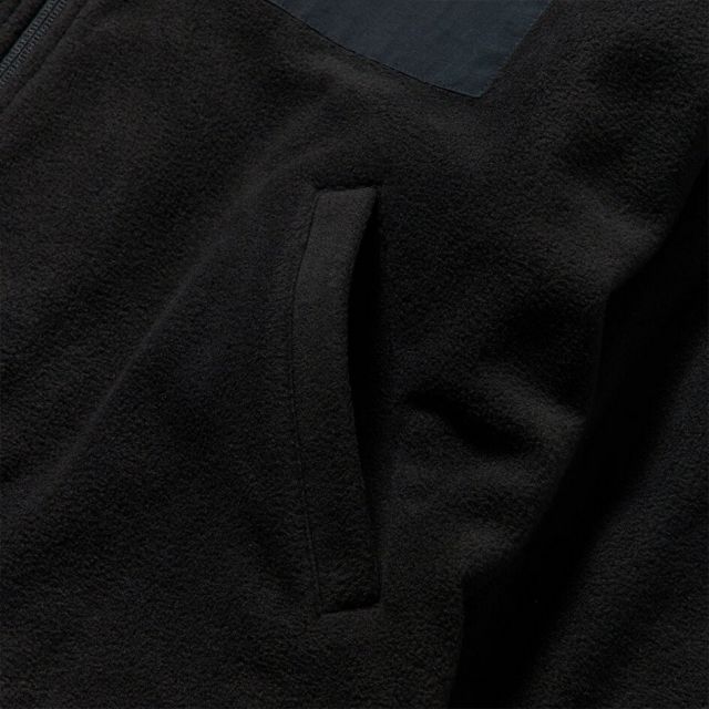 ニューエラ フリース NEWERA FLEECE JACKET フリースジャケット ボックスロゴ ウーブンパッチ ブラック ユニセックス 保温 防寒 軽量 ポリエステル ジャケット ドローコード付き シルエット調整可能 アウター ブルゾン (251011)