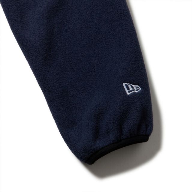 ニューエラ フリース NEWERA FLEECE JACKET フリースジャケット ボックスロゴ ウーブンパッチ ブラック ユニセックス 保温 防寒 軽量 ポリエステル ジャケット ドローコード付き シルエット調整可能 アウター ブルゾン (251011)