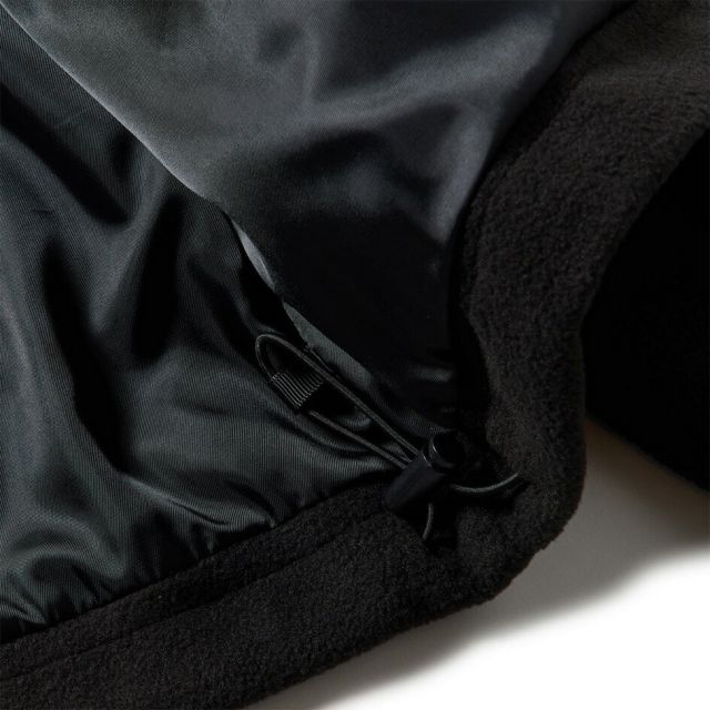 ニューエラ フリース NEWERA FLEECE JACKET フリースジャケット ボックスロゴ ウーブンパッチ ブラック ユニセックス 保温 防寒 軽量 ポリエステル ジャケット ドローコード付き シルエット調整可能 アウター ブルゾン (251011)