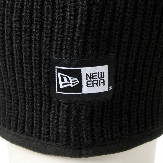 ニューエラ NEW ERA ニット イヤーウォーマー リブ ボックスロゴ ブラック 耳当て ヘッドバンド 防寒 フリース裏地 メンズ レディース ユニセックス 冬用 13772520 NEWERA KNIT EAR WARMER RIB BOX  (251206)