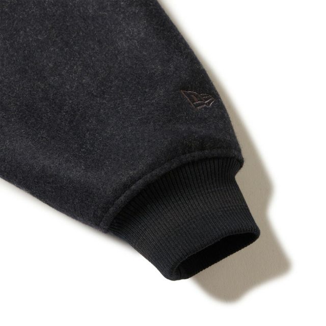 ニューエラ メルトン バーシティジャケット ロサンゼルス ドジャース ブラック FW25 ユニセックス MLB ウール混 アウター 秋冬
