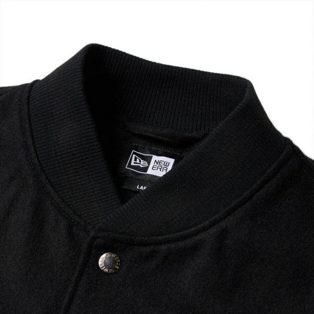 ニューエラ メルトン バーシティジャケット ロサンゼルス ドジャース ブラック FW25 ユニセックス MLB ウール混 アウター 秋冬