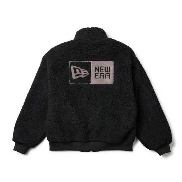 ニューエラ ジャケット メンズ NEWERA 14682729 ボアブルゾン ブラック FW25 オーバーサイズド フリース アウター 秋冬 メンズ レディース ユニセックス 防風 保湿 キャンプ アウトドア