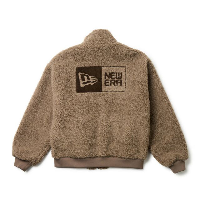 ニューエラ ジャケット メンズ NEWERA 14682729 ボアブルゾン ブラック FW25 オーバーサイズド フリース アウター 秋冬 メンズ レディース ユニセックス 防風 保湿 キャンプ アウトドア