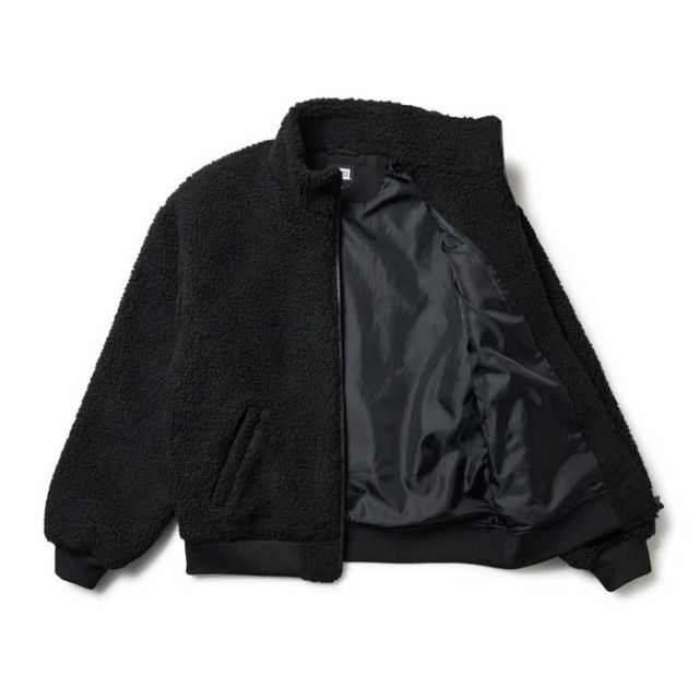 ニューエラ ジャケット メンズ NEWERA 14682729 ボアブルゾン ブラック FW25 オーバーサイズド フリース アウター 秋冬 メンズ レディース ユニセックス 防風 保湿 キャンプ アウトドア