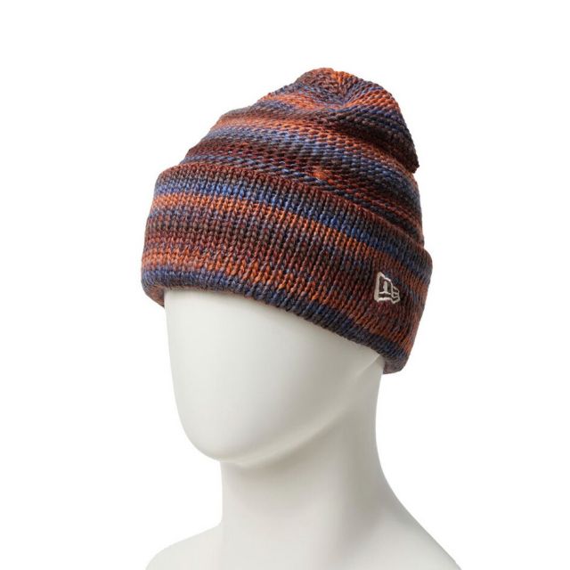ニューエラ ニットキャップ ワッチ ビーニー 帽子 秋冬 防寒 ストリート カジュアル ユニセックス NEW ERA ベーシック カフニット グラデーション オレンジ ネイビー 14682529 14682530 LG CUFF KNIT GRADATION メール便 (251206)