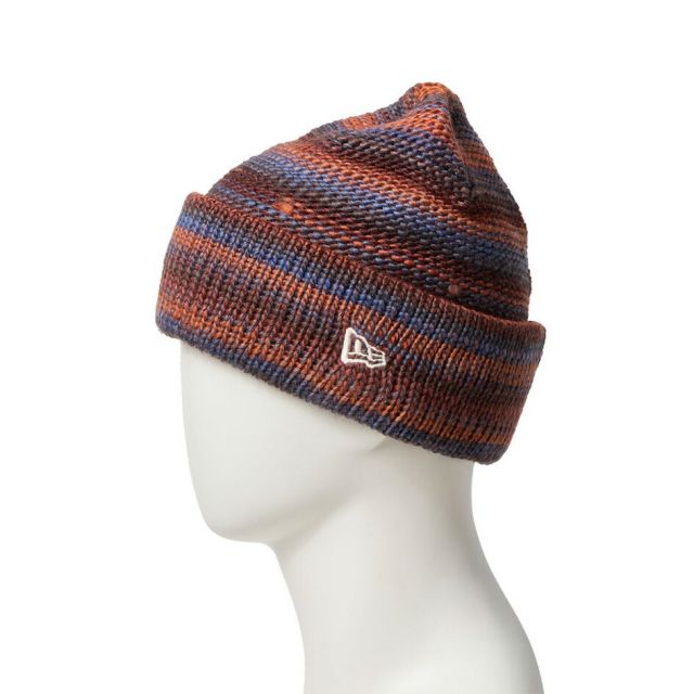 ニューエラ ニットキャップ ワッチ ビーニー 帽子 秋冬 防寒 ストリート カジュアル ユニセックス NEW ERA ベーシック カフニット グラデーション オレンジ ネイビー 14682529 14682530 LG CUFF KNIT GRADATION メール便 (251206)