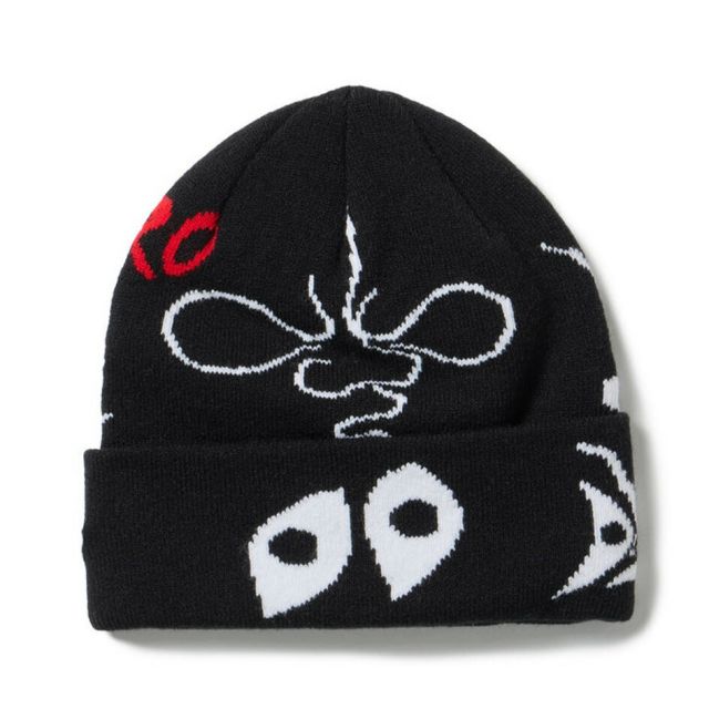 ニューエラ ベーシック カフニット ニット帽 冬 TARO OKAMOTO 岡本太郎 太陽の塔 コラボ ジャカード ニットキャップ ブラック ユニセックス NEW ERA 14683762 BC KNIT TAROKA JAQ メール便 (251206)