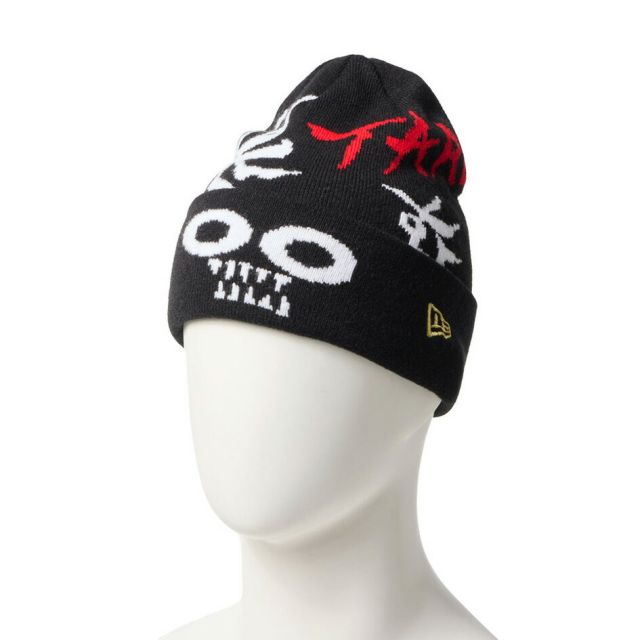 ニューエラ ベーシック カフニット ニット帽 冬 TARO OKAMOTO 岡本太郎 太陽の塔 コラボ ジャカード ニットキャップ ブラック ユニセックス NEW ERA 14683762 BC KNIT TAROKA JAQ メール便 (251206)