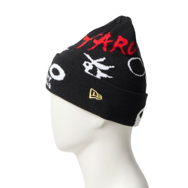 ニューエラ ベーシック カフニット ニット帽 冬 TARO OKAMOTO 岡本太郎 太陽の塔 コラボ ジャカード ニットキャップ ブラック ユニセックス NEW ERA 14683762 BC KNIT TAROKA JAQ メール便 (251206)