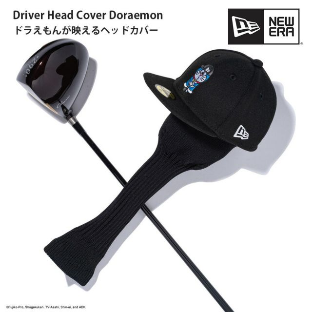 ニューエラ ヘッドカバー ドライバー用 ドラえもん ブラック Driver Head Cover Doraemon Black 14935355 NEW ERA ニューエラ ゴルフ ドライバー用 ヘッドカバー 59FIFTYモチーフ ティーホルダー付き GF HEADCOVER DORAEMON  (260316)