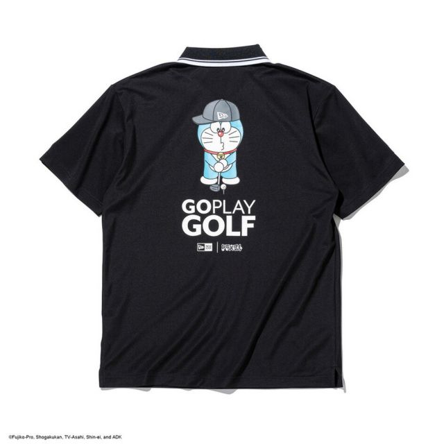 ニューエラ 半袖 鹿の子 ポロシャツ ドラえもん GO PLAY GOLF ブラック ホワイト Polo Shirt Doraemon GO PLAY GOLF 14935371 14935370 NEW ERA ニューエラ ゴルフ ポロシャツ 鹿の子 ユニセックス GF SS POLO SHIRTS DORAEMON GPG  (260316)