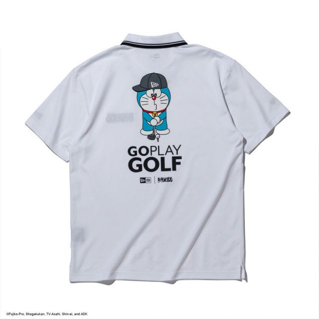 ニューエラ 半袖 鹿の子 ポロシャツ ドラえもん GO PLAY GOLF ブラック ホワイト Polo Shirt Doraemon GO PLAY GOLF 14935371 14935370 NEW ERA ニューエラ ゴルフ ポロシャツ 鹿の子 ユニセックス GF SS POLO SHIRTS DORAEMON GPG  (260316)