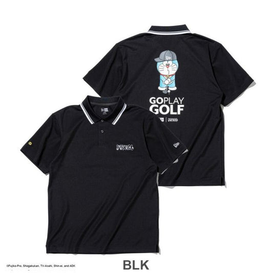 ニューエラ 半袖 鹿の子 ポロシャツ ドラえもん GO PLAY GOLF ブラック ホワイト Polo Shirt Doraemon GO PLAY GOLF 14935371 14935370 NEW ERA ニューエラ ゴルフ ポロシャツ 鹿の子 ユニセックス GF SS POLO SHIRTS DORAEMON GPG  (260316)
