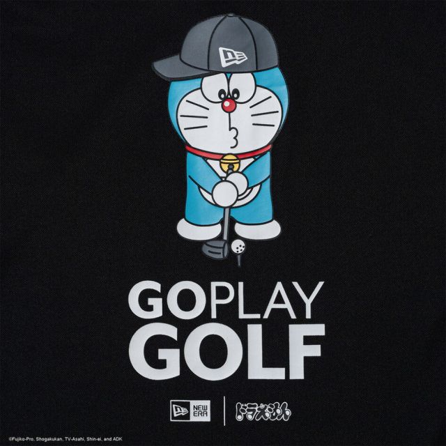 ニューエラ 半袖 鹿の子 ポロシャツ ドラえもん GO PLAY GOLF ブラック ホワイト Polo Shirt Doraemon GO PLAY GOLF 14935371 14935370 NEW ERA ニューエラ ゴルフ ポロシャツ 鹿の子 ユニセックス GF SS POLO SHIRTS DORAEMON GPG  (260316)