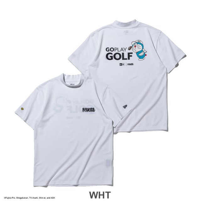 ニューエラ 半袖 鹿の子 ミッドネック Tシャツ ドラえもん ネイビー ホワイト Mid Neck Polo Tee Doraemon 14935373 14935372 NEW ERA ニューエラ ゴルフ 鹿の子 ミッドネック ユニセックス GF SS MID NECK TEE DORAEMON GPG  (260316)
