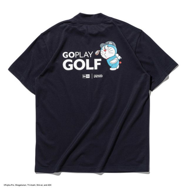 ニューエラ 半袖 鹿の子 ミッドネック Tシャツ ドラえもん ネイビー ホワイト Mid Neck Polo Tee Doraemon 14935373 14935372 NEW ERA ニューエラ ゴルフ 鹿の子 ミッドネック ユニセックス GF SS MID NECK TEE DORAEMON GPG  (260316)