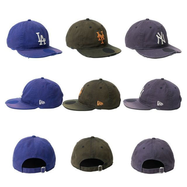 ニューエラ キャップ 9THIRTY ドジャース ヤンキース メッツ NEW ERA GORO 中津川吾郎 ミンナノ ダメージ加工 パッカブル MLB 帽子 メンズ レディース (260316)