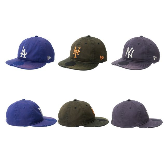 ニューエラ キャップ 9THIRTY ドジャース ヤンキース メッツ NEW ERA GORO 中津川吾郎 ミンナノ ダメージ加工 パッカブル MLB 帽子 メンズ レディース (260316)