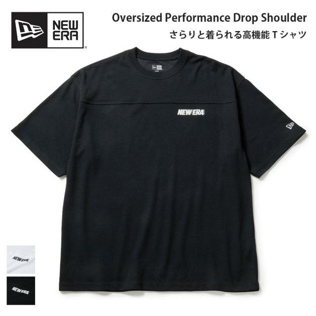 ニューエラ Tシャツ 半袖 オーバーサイズド パフォーマンス ドロップショルダー 14744539 14744540 吸汗速乾 COOLERA メンズ レディース ユニセックス NEW ERA 正規品 PA SS OS PF DST FLASH LOGO  (260321)