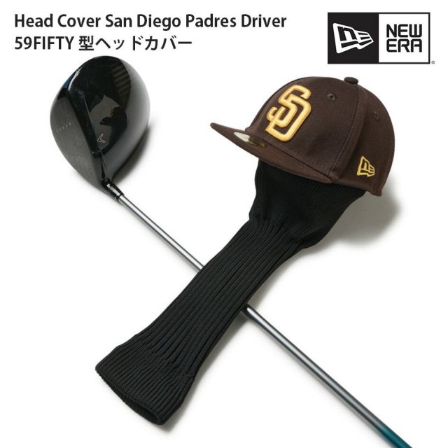 ニューエラ ゴルフ ヘッドカバー サンディエゴ・パドレス ドライバー用 14747168 バーントウッド 59FIFTY型 MLB ゴルフ用品 メンズ レディース NEW ERA 正規品 GF HEAD COVER SADPAD  (260321)