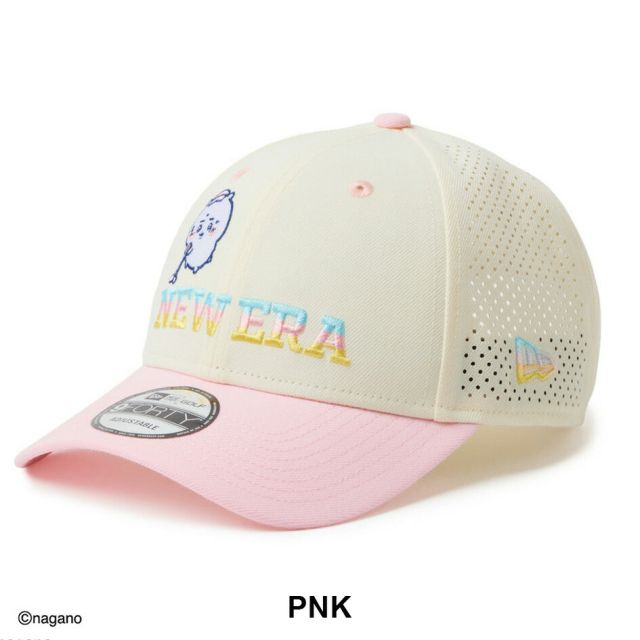 ニューエラ キャップ ちいかわ ユニセックス NEW ERA 9FORTY ハチワレ GFW 940 LP CRM PNK Q 14864486 ニューエラゴルフ 帽子 メンズ レディース クロスストラップ サイズ調整 ゴルフキャップ (260313)