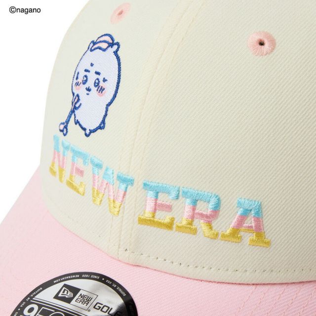 ニューエラ キャップ ちいかわ ユニセックス NEW ERA 9FORTY ハチワレ GFW 940 LP CRM PNK Q 14864486 ニューエラゴルフ 帽子 メンズ レディース クロスストラップ サイズ調整 ゴルフキャップ (260313)