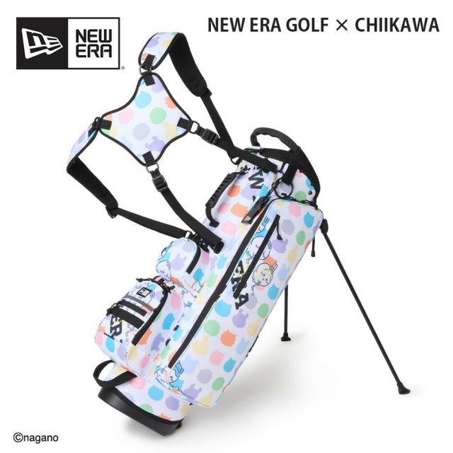 ニューエラ キャディバッグ ちいかわ スタンド式 NEW ERA GF STAND CADDIE BAG CHIIKAWA 14864491 ニューエラゴルフ  9型 48インチ対応 ハチワレ うさぎ ゴルフバッグ メンズ レディース ゴルフ用品 (260313)