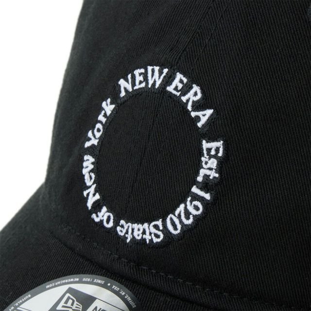 ニューエラ 9TWENTY サークルロゴ キャップ NEW ERA Circle Logo コットン クロスストラップ アジャスタブル ユニセックス ブラック クロームホワイト スノーグレー タウン デイリー 帽子 14745125 14745124 14745123 14745122