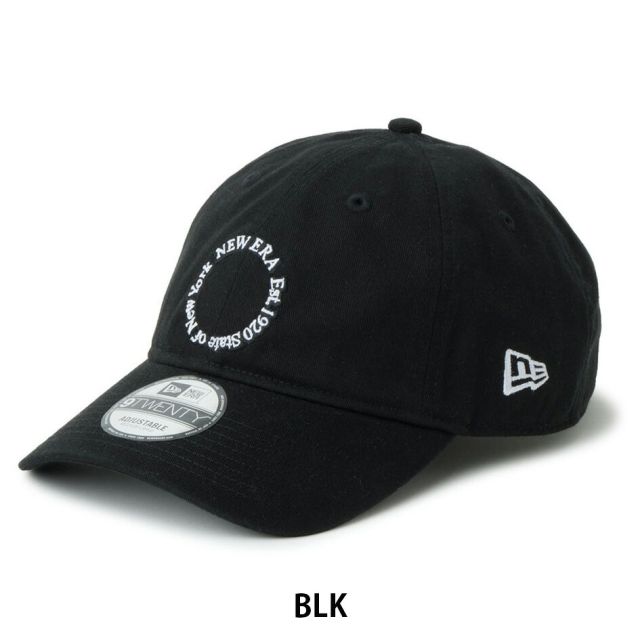 ニューエラ 9TWENTY サークルロゴ キャップ NEW ERA Circle Logo コットン クロスストラップ アジャスタブル ユニセックス ブラック クロームホワイト スノーグレー タウン デイリー 帽子 14745125 14745124 14745123 14745122