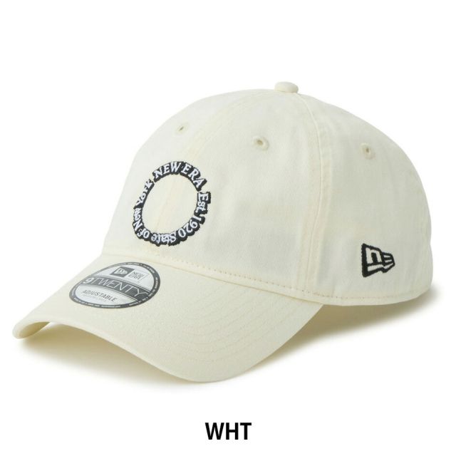 ニューエラ 9TWENTY サークルロゴ キャップ NEW ERA Circle Logo コットン クロスストラップ アジャスタブル ユニセックス ブラック クロームホワイト スノーグレー タウン デイリー 帽子 14745125 14745124 14745123 14745122