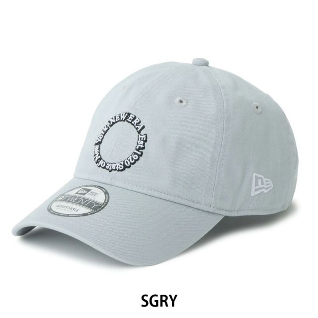 ニューエラ 9TWENTY サークルロゴ キャップ NEW ERA Circle Logo コットン クロスストラップ アジャスタブル ユニセックス ブラック クロームホワイト スノーグレー タウン デイリー 帽子 14745125 14745124 14745123 14745122