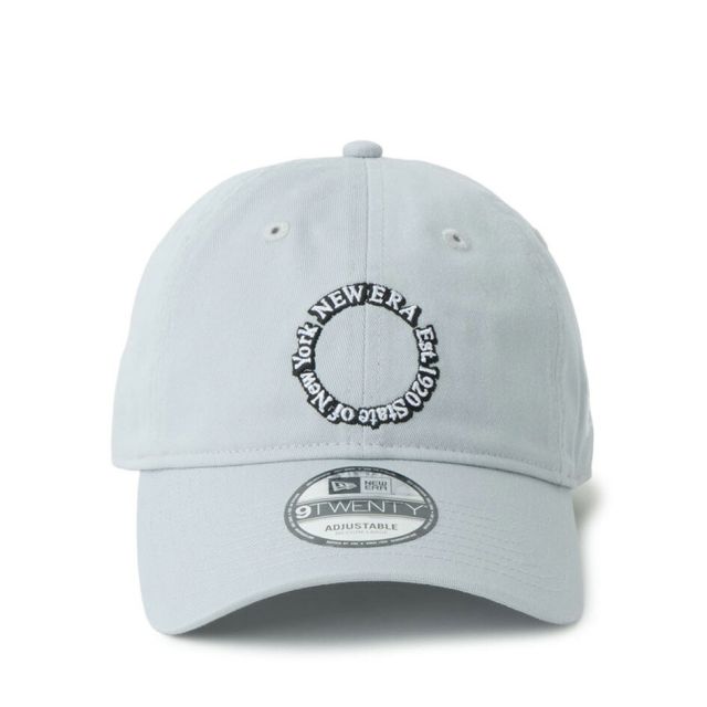 ニューエラ 9TWENTY サークルロゴ キャップ NEW ERA Circle Logo コットン クロスストラップ アジャスタブル ユニセックス ブラック クロームホワイト スノーグレー タウン デイリー 帽子 14745125 14745124 14745123 14745122