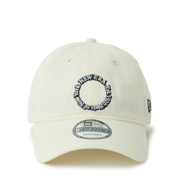 ニューエラ 9TWENTY サークルロゴ キャップ NEW ERA Circle Logo コットン クロスストラップ アジャスタブル ユニセックス ブラック クロームホワイト スノーグレー タウン デイリー 帽子 14745125 14745124 14745123 14745122