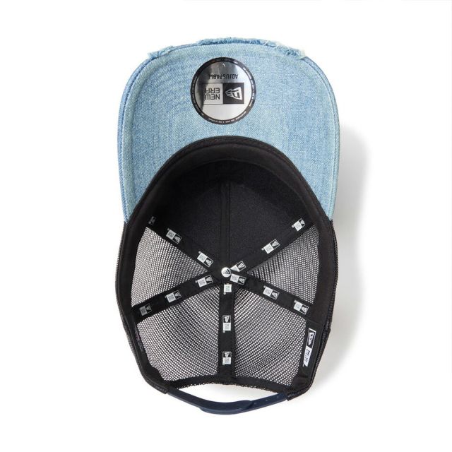 ニューエラ 9FORTY A-Frame トラッカー MLB Damaged Cap ダメージド キャップ NEW ERA ヤンキース ドジャース メッシュ ヴィンテージ デニム ウォッシュド アジャスター 帽子 14744899 14744918 940AFTR DAMAGED