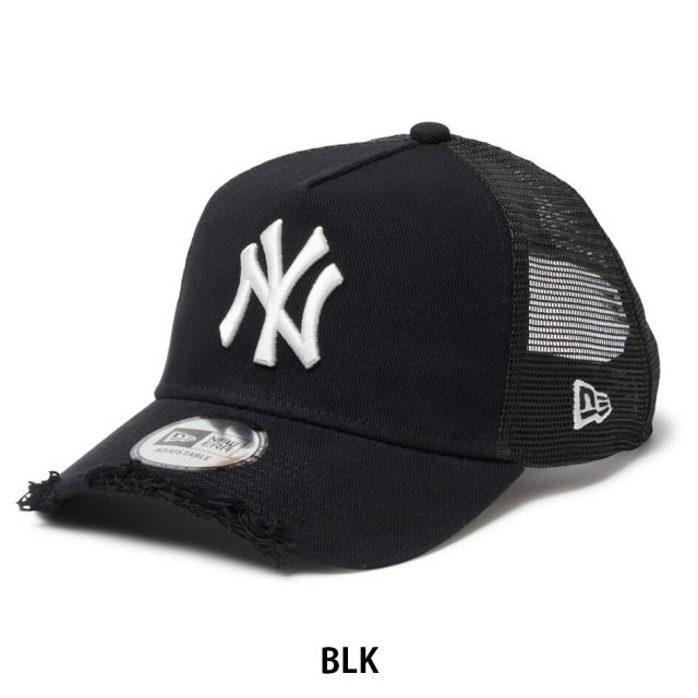 ニューエラ 9FORTY A-Frame トラッカー MLB Damaged Cap ダメージド キャップ NEW ERA ヤンキース ドジャース メッシュ ヴィンテージ デニム ウォッシュド アジャスター 帽子 14744899 14744918 940AFTR DAMAGED