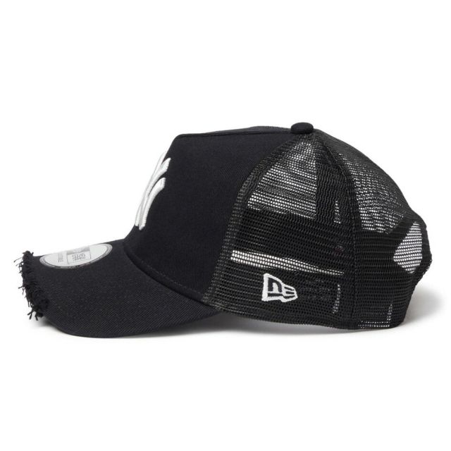 ニューエラ 9FORTY A-Frame トラッカー MLB Damaged Cap ダメージド キャップ NEW ERA ヤンキース ドジャース メッシュ ヴィンテージ デニム ウォッシュド アジャスター 帽子 14744899 14744918 940AFTR DAMAGED